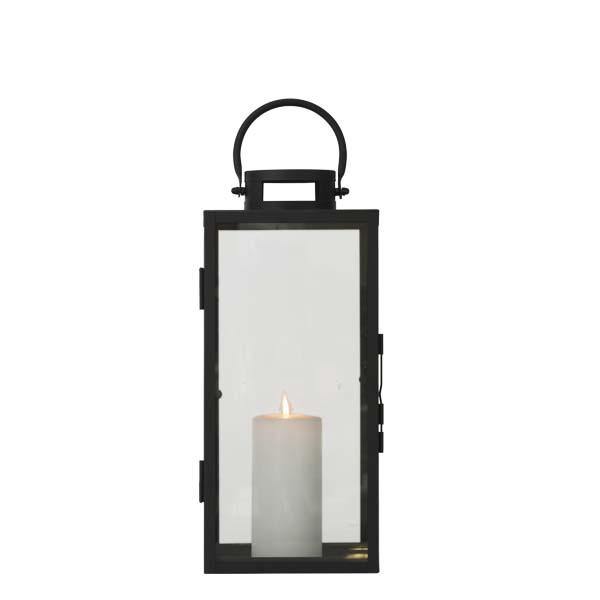 Lanterne, sort - H30 cm.